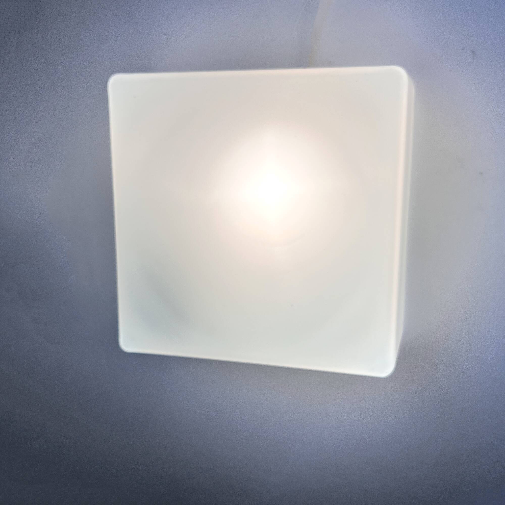 White glass ceiling lamp, RZB Bamberg, Germany, 1970s.