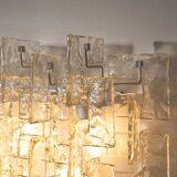 Carlo Nason, sculptural lace glass wall lamp, 1970s