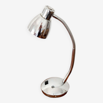 Lampe type cocotte métal chromé