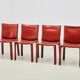 Mario Bellini Set of 4 Cab 412 Dining Chairs for Cassina Italy 1977