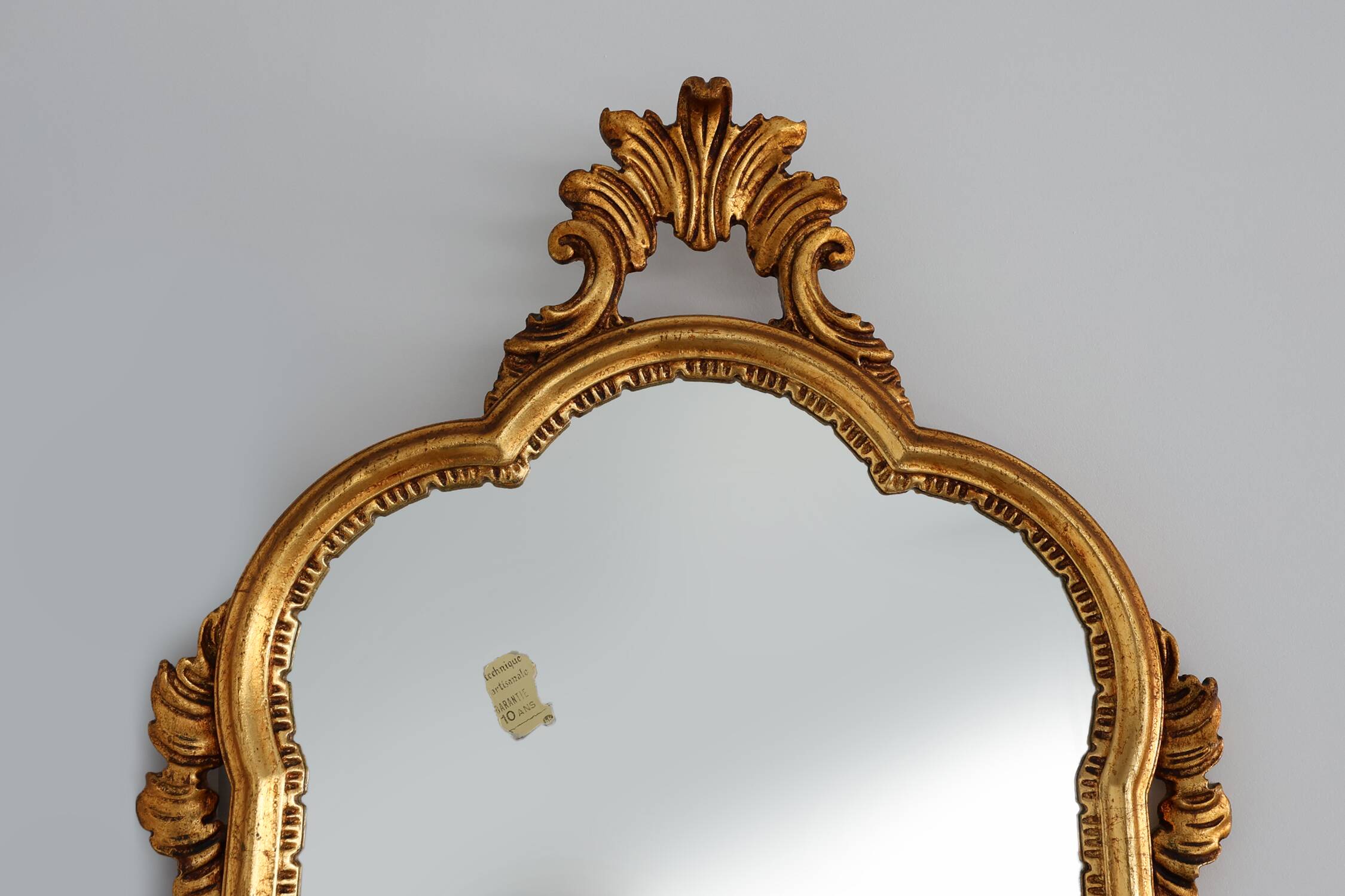 Mid-Century Baroque Style Gilded Mirror, France, 1950s