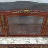 Louis XVI 2-part sideboard in mahogany veneer and precious wood marquetry