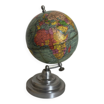Vintage 1950 terrestrial globe Girard Barrère Forest Thomas - 26 cm