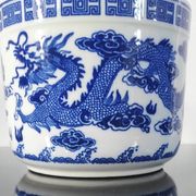 Cache-pot / Vintage porcelain brush pot