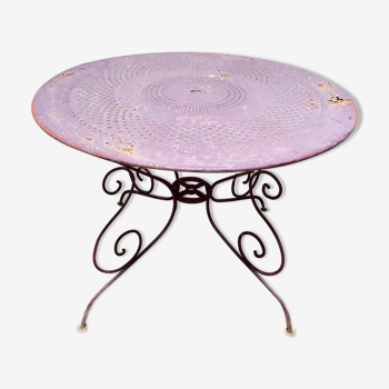 Purple wrought iron garden table
