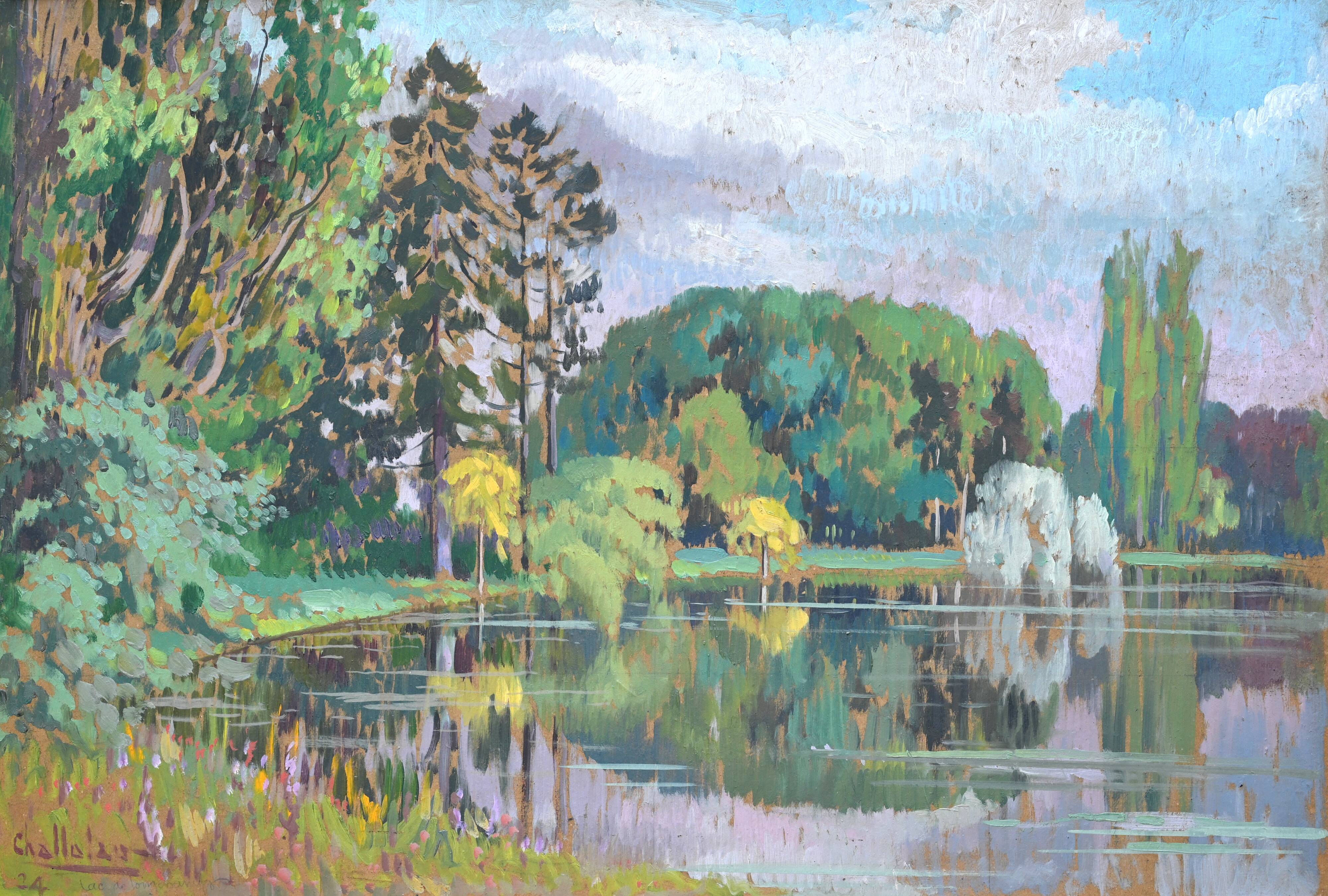 lac de longchamps, 1924, par marcel chalullau (1887-1982)