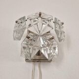 Rare Midcentury Glass Wall Lamp in Style of Kinkeldey, 1960s.