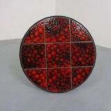 German Brutalist Side Table in Ceramic and Cast Iron, 1960s