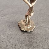 Ancient Akan weight for weighing gold in brass, in excellent condition.