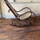 Vintage rocking chair in curved wood
