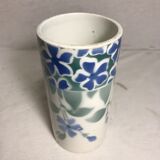 Former roller kg lunéville white porcelain vase + flowers vintage designs