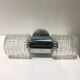 Wall lamp double lights chrome and glass 70s