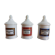 Set of 3 vintage pharmacy jars in apothecary opaline