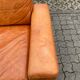 Danish Modern Mid Century Vintage Cognac Leather Sofa