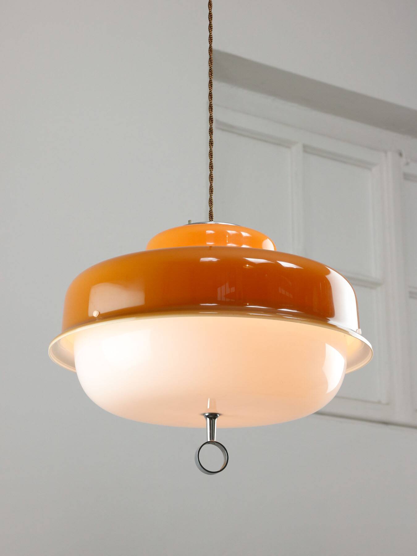 Space Age Brown Pendant from Guzzini, 1970s