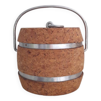 Cork ice bucket from the 70s