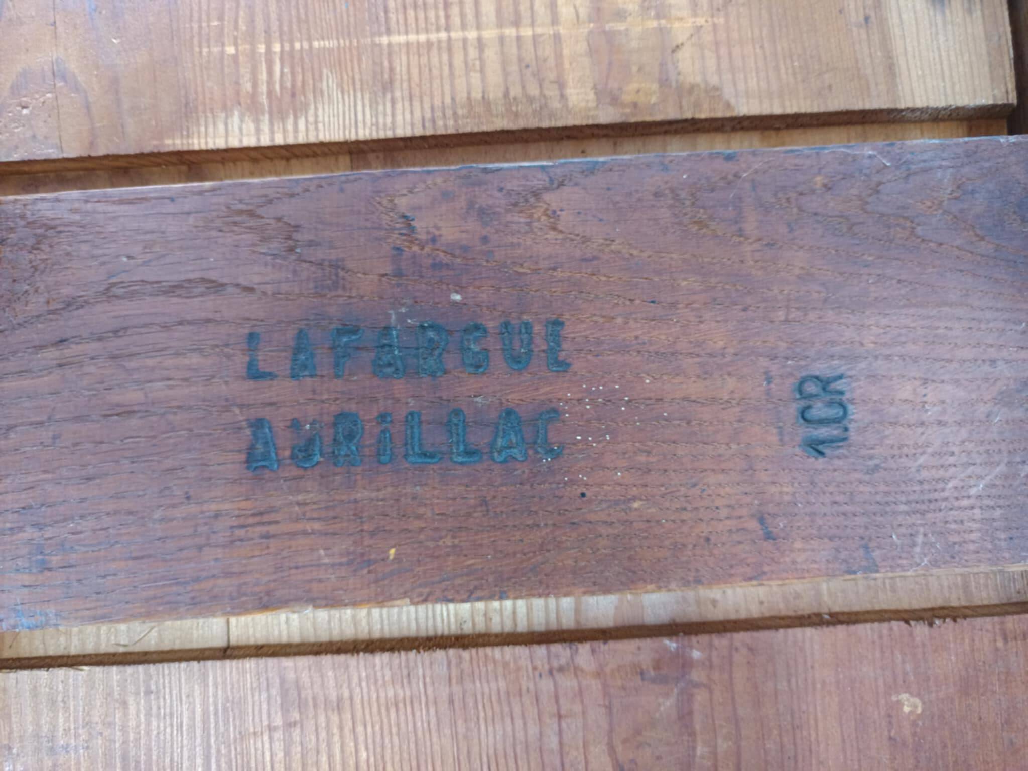Farmhouse table or desk stamped circa 1920