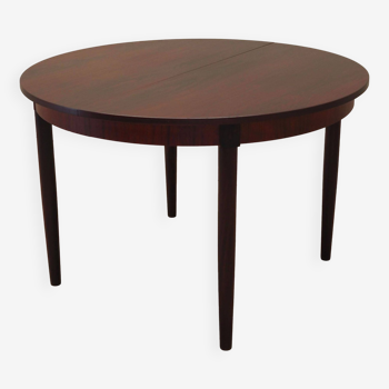 Round rosewood table, Danish design, 1970s, production: Denmark