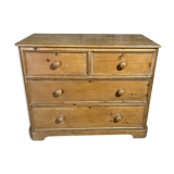 English chest of drawers 4 drawers in pitchpin