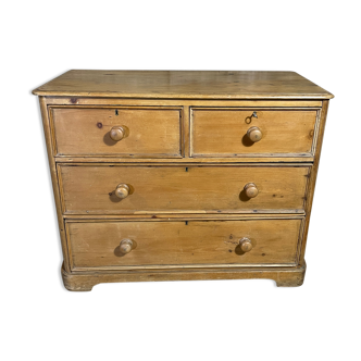 English chest of drawers 4 drawers in pitchpin