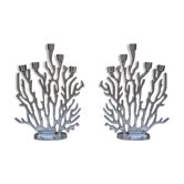 Pair of candlesticks, coral candlesticks, Italy