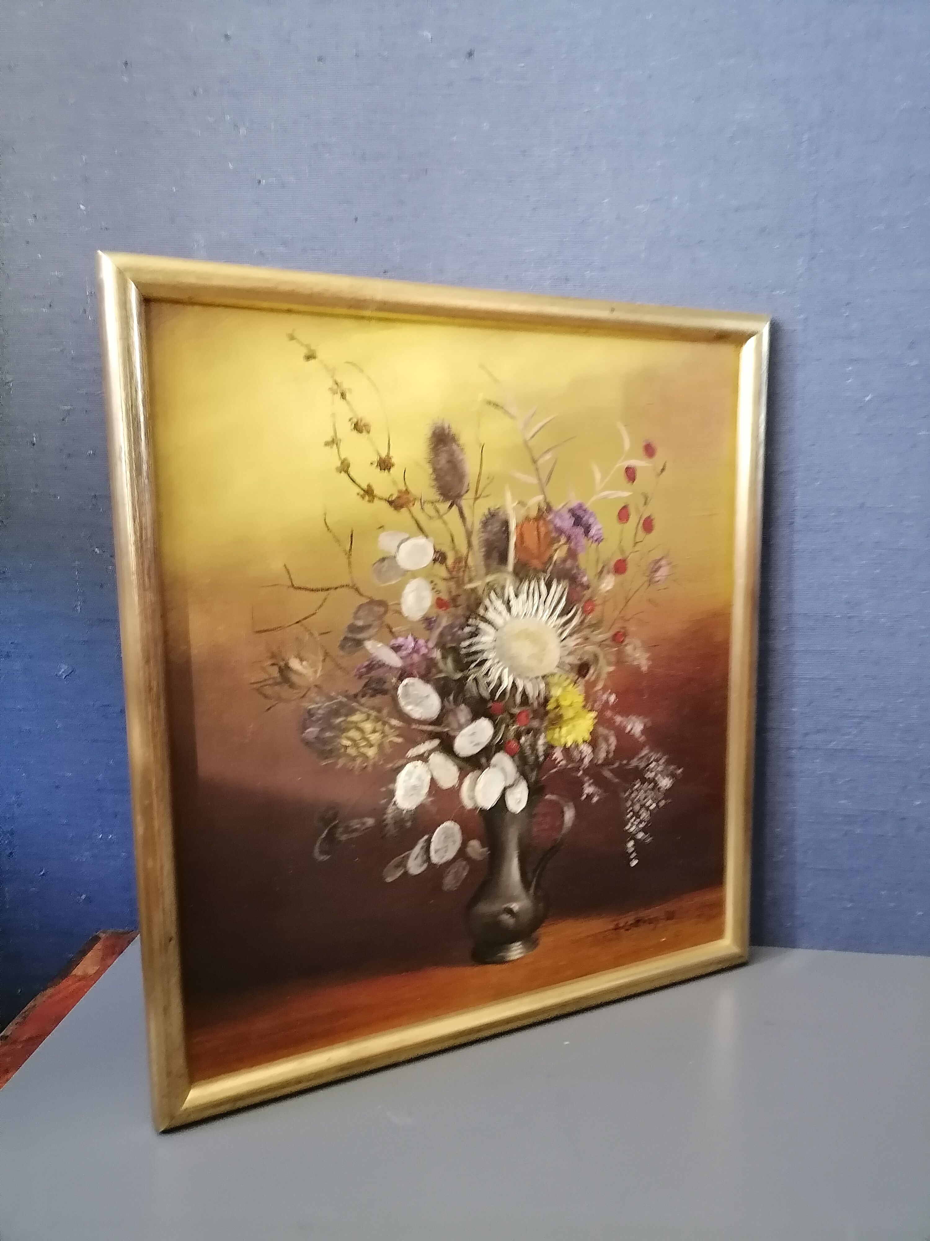 Tableau Andrée Cottray 1980, bouquet