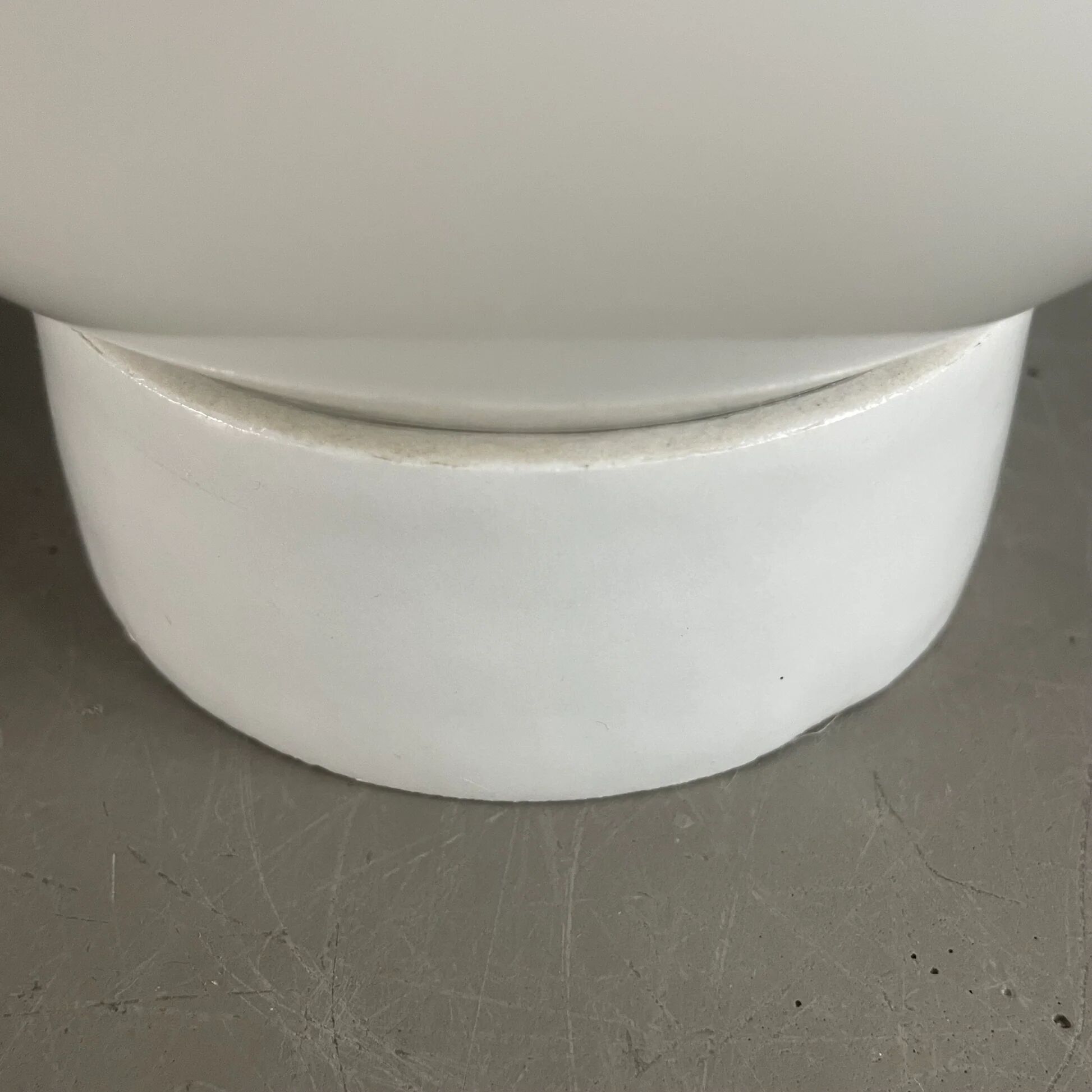 Wall light or ceiling light in porcelain and white glass