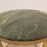 Round coffee table green marble neoclassical style - 60s