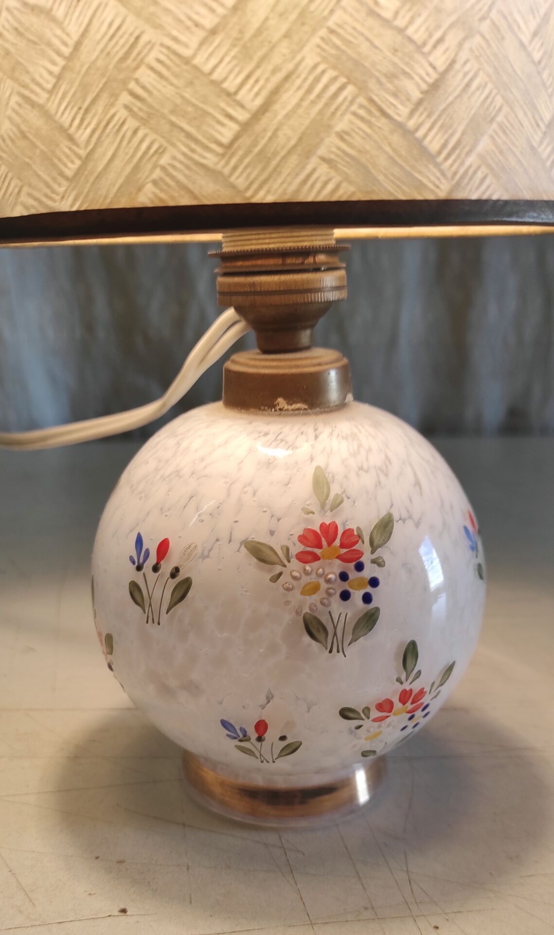 Lampe à poser en verre de Clichy - mid. XXeme
