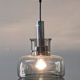 Smoked glass suspension from the 60s/70s by Limburg