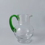 Green carafe Alsace wine vintage tableware