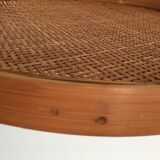 Large platter vintage rattan