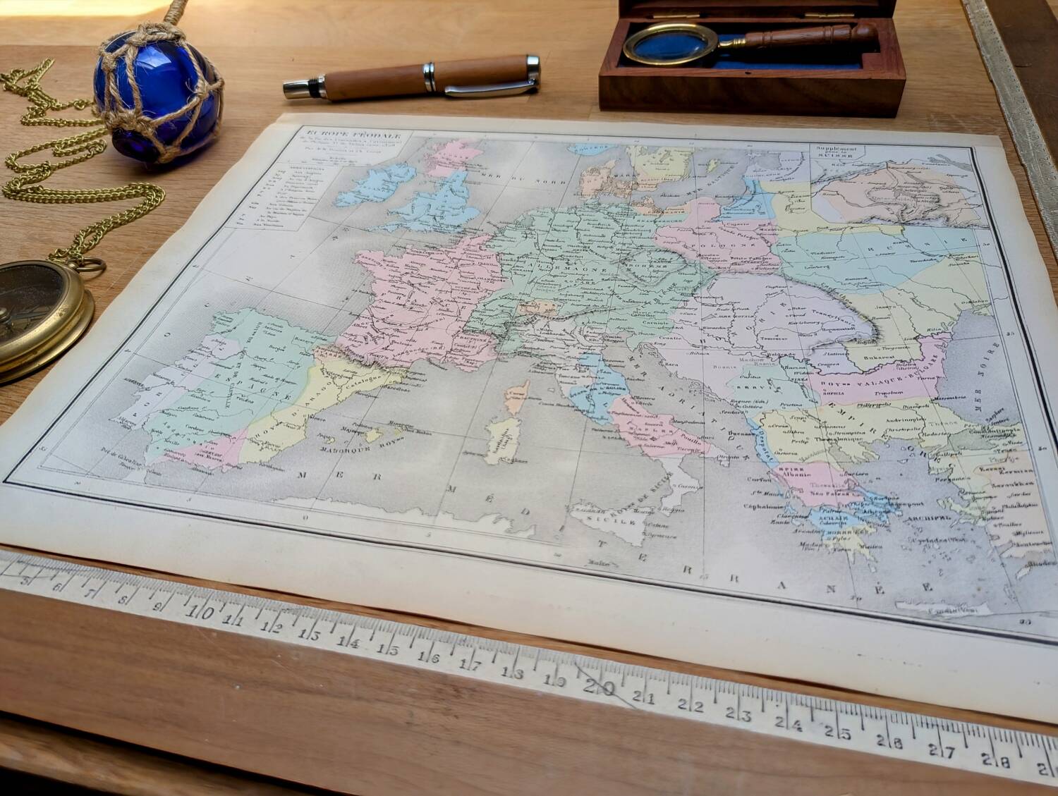 Printed in 1879, Feudal Europe.