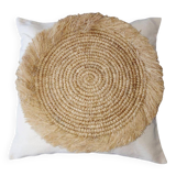 Bora cushion cover, cotton, raffia 50x50 cm