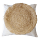 Housse de Coussin Bora, coton, raphia 50x50 cm