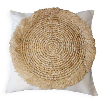 Bora cushion cover, cotton, raffia 50x50 cm