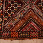 Burgundy Vintage Moroccan Rug 168 x 297 cm, Berber Wool Rug, Handmade Rug