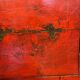 Antique Chinese red lacquered low cabinet