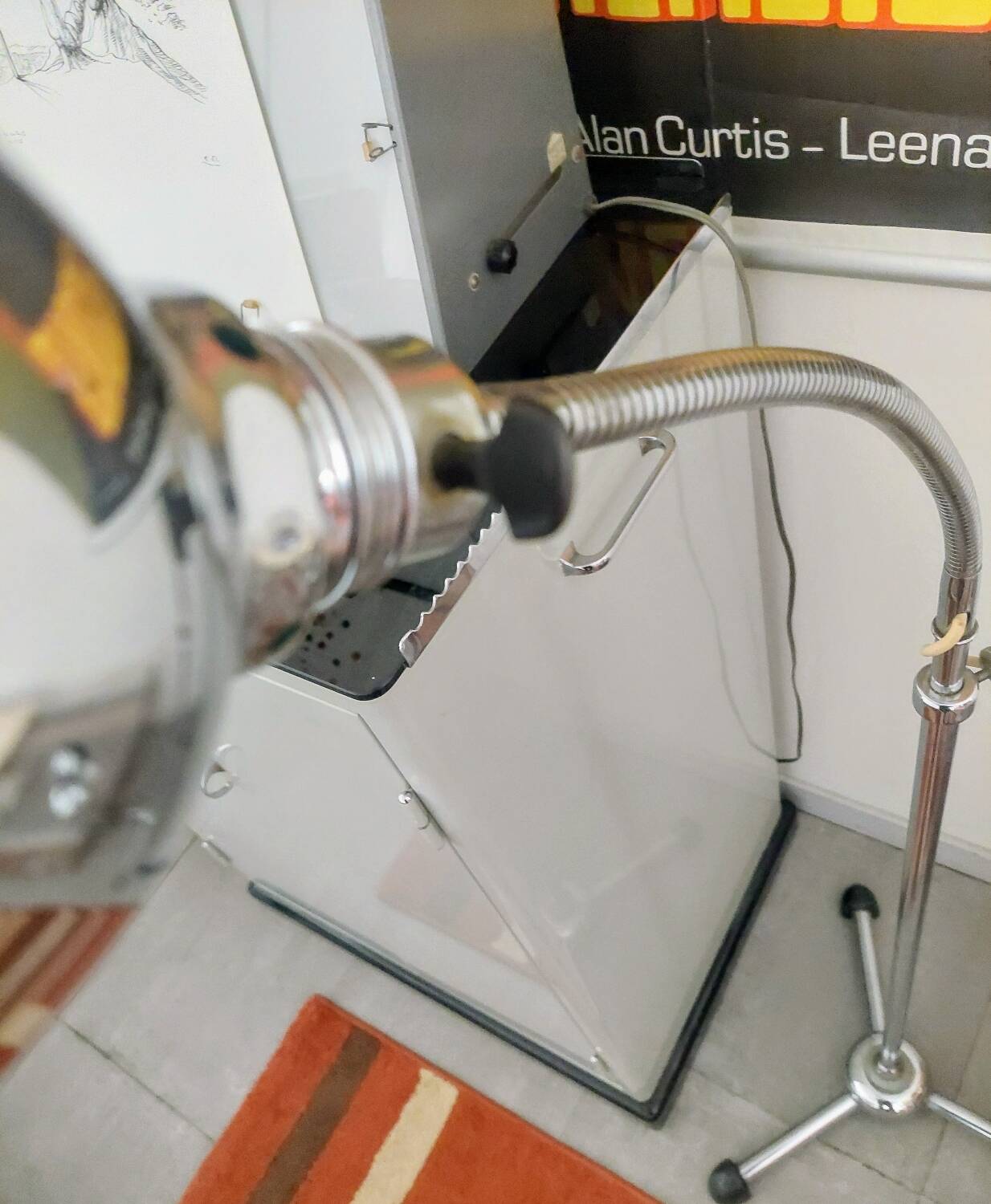 1950s telescopic gooseneck floor lamp