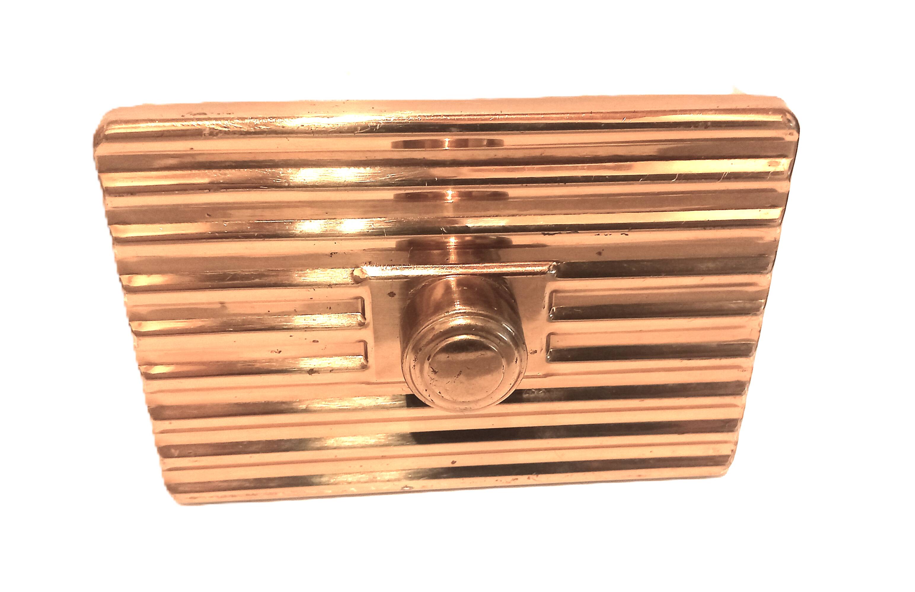 Art Deco Cake Box / Jewelry Box / Candy Box in Glass and Metal