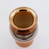 Shiny Ceramic Vase Gold Glaze Colors by Georges Pelletier Vallauris - 1960s