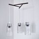 Danish Mid-Century Teak and Glass Ceiling Lamp, 1960s