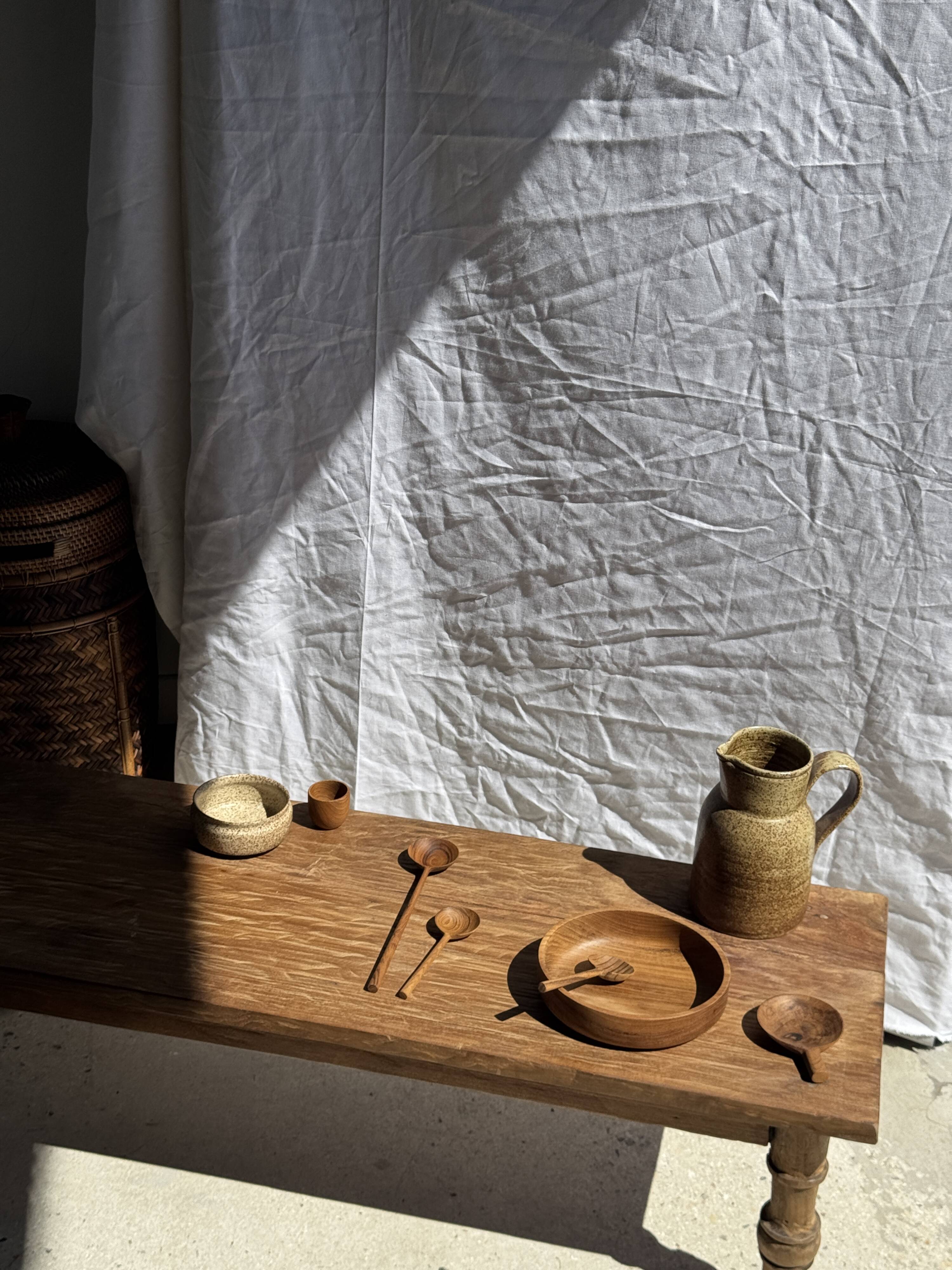 Mini cup, saucer or egg cup in teak H5 D5