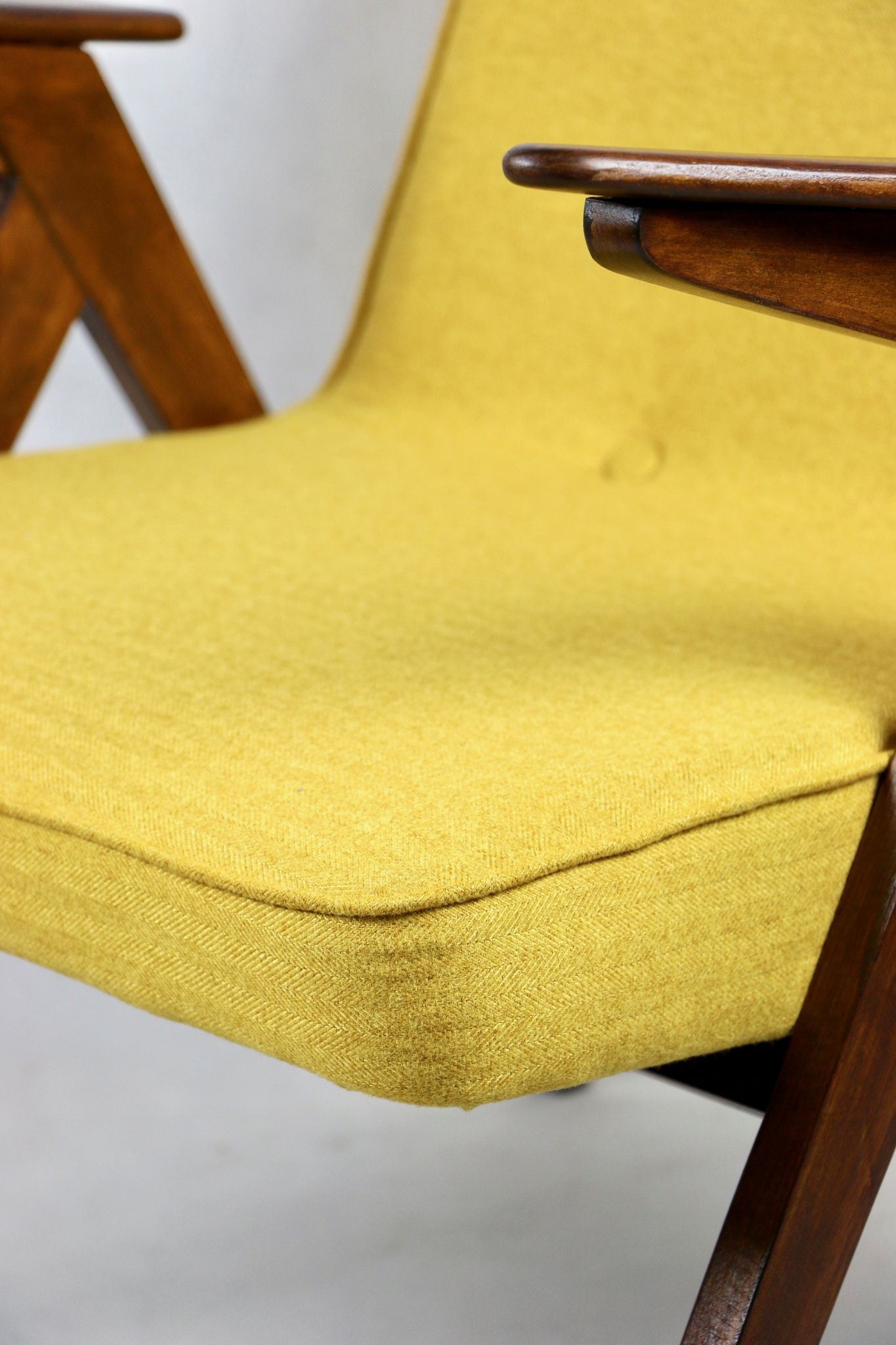 Yellow tweed bunny armchair