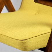 Yellow tweed bunny armchair