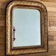 Miroir Louis Philippe en bois et stuc doré - 50x42cm