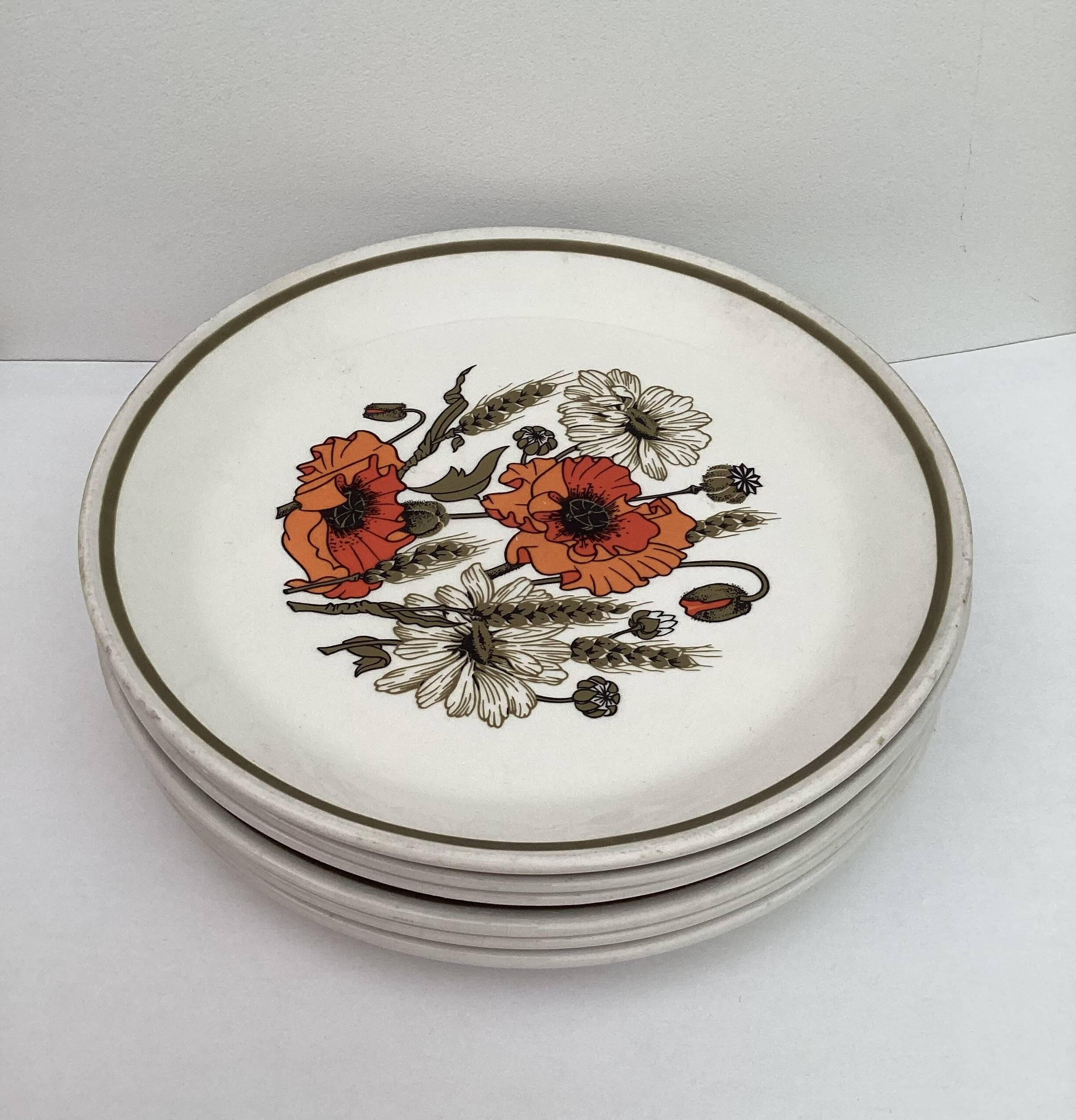 Set of 6 cups + 6 plates, vintage Ironstone by J&G Meakin