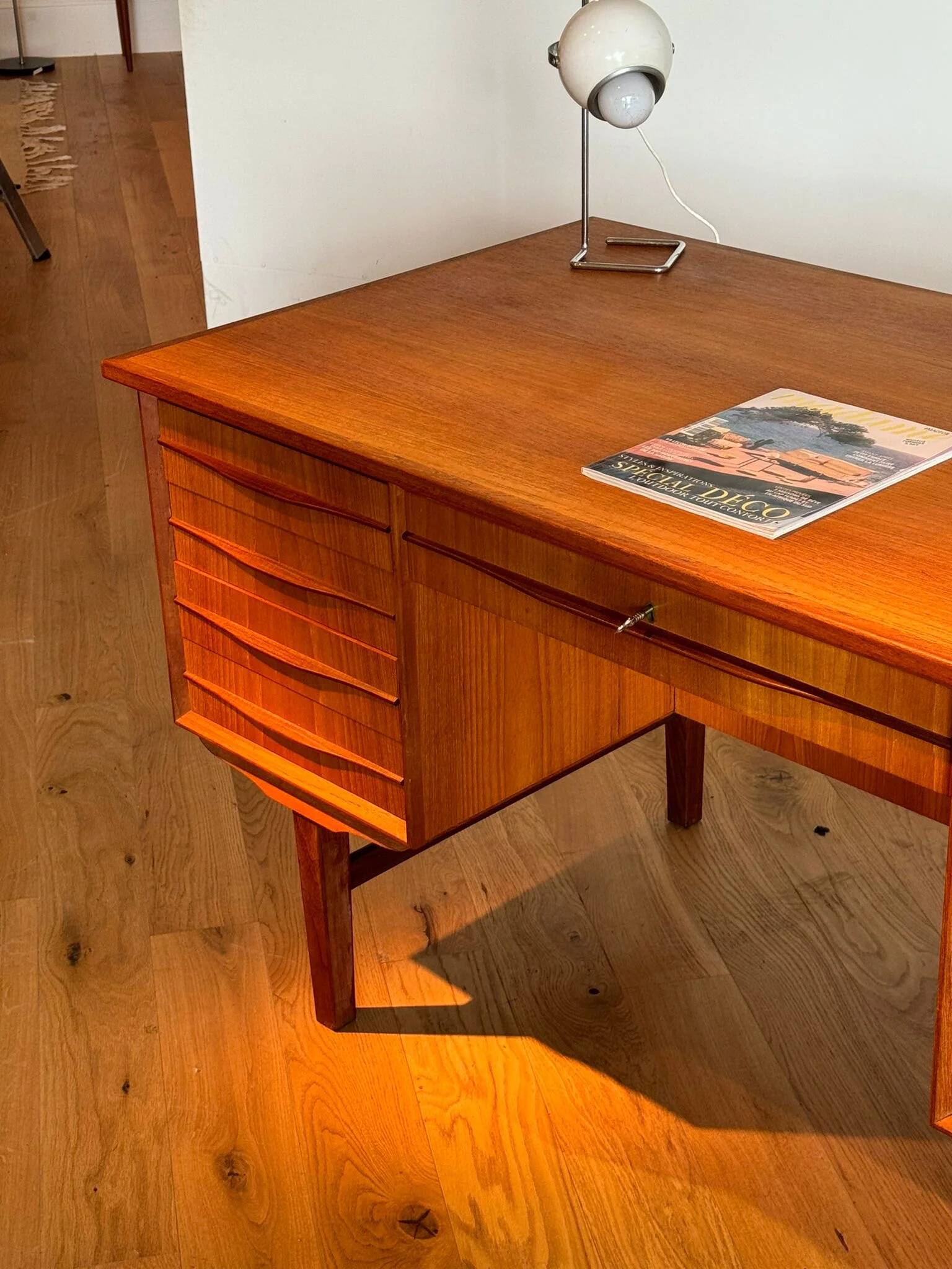Vintage Scandinavian oak desk "Karl"
