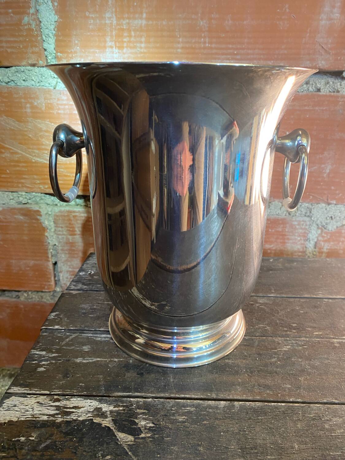 Vintage champagne ice bucket couzon stainless steel france
