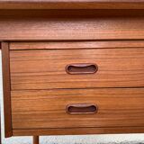 Desk Arne Vodder Teck Danish design 50's box with sliding drawers